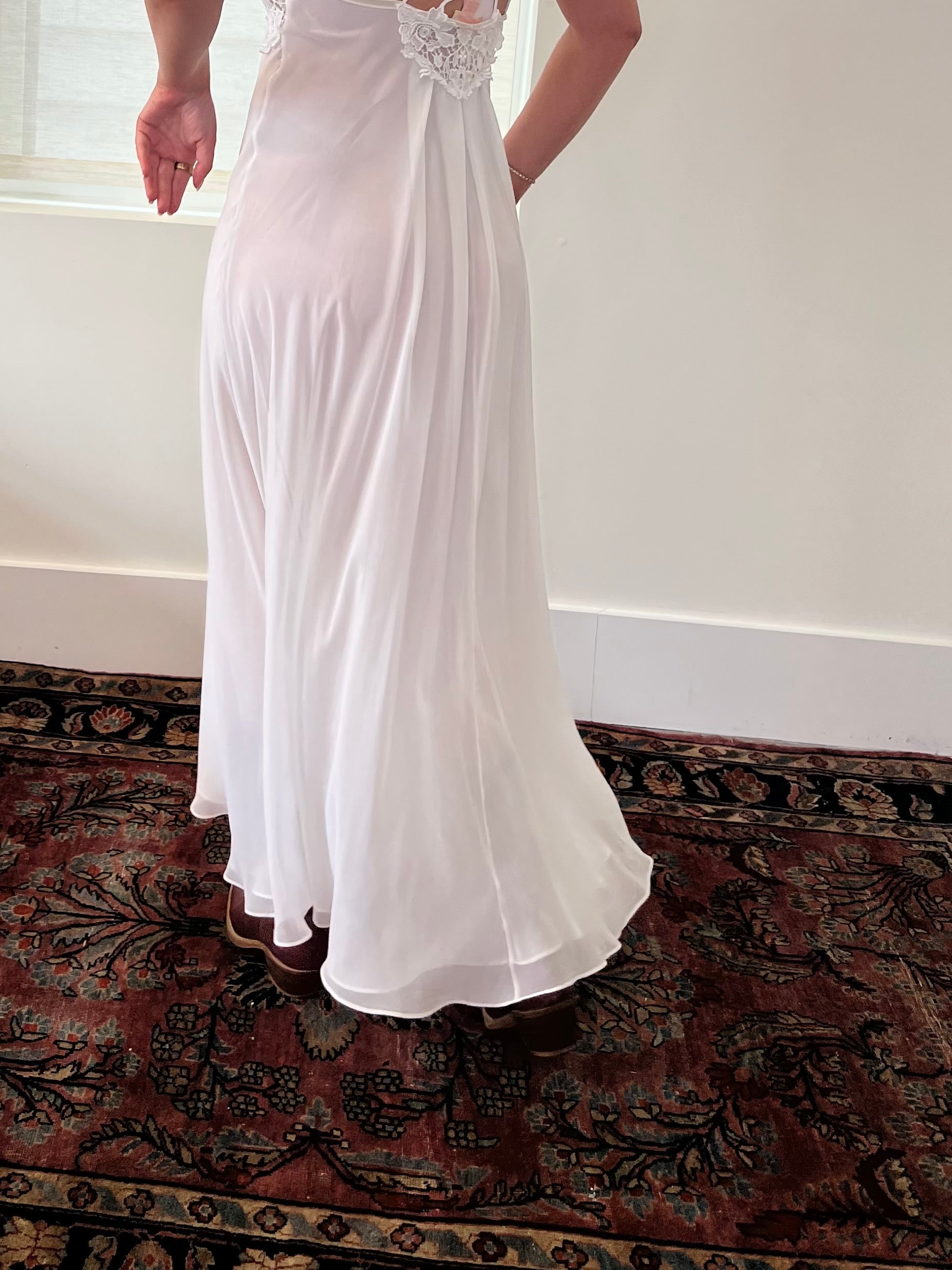 90s Bridal Sheer Slip Gown