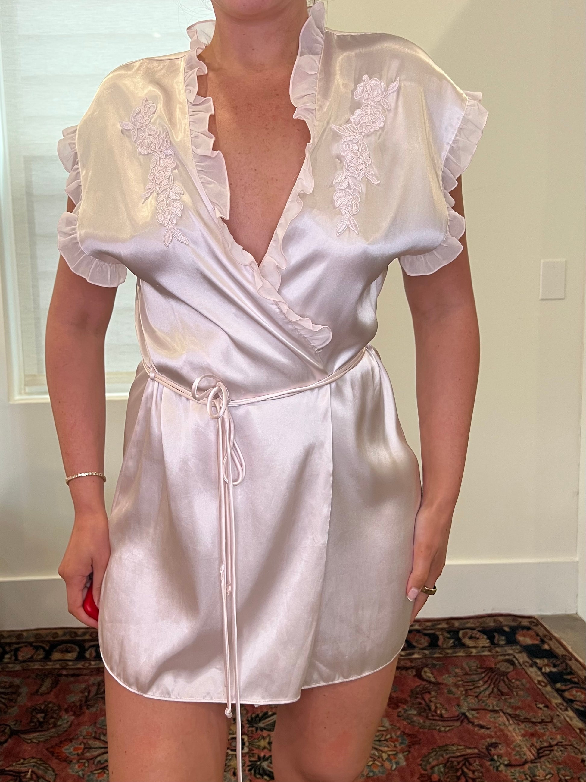 2000s Romantic Mini Pink Robe