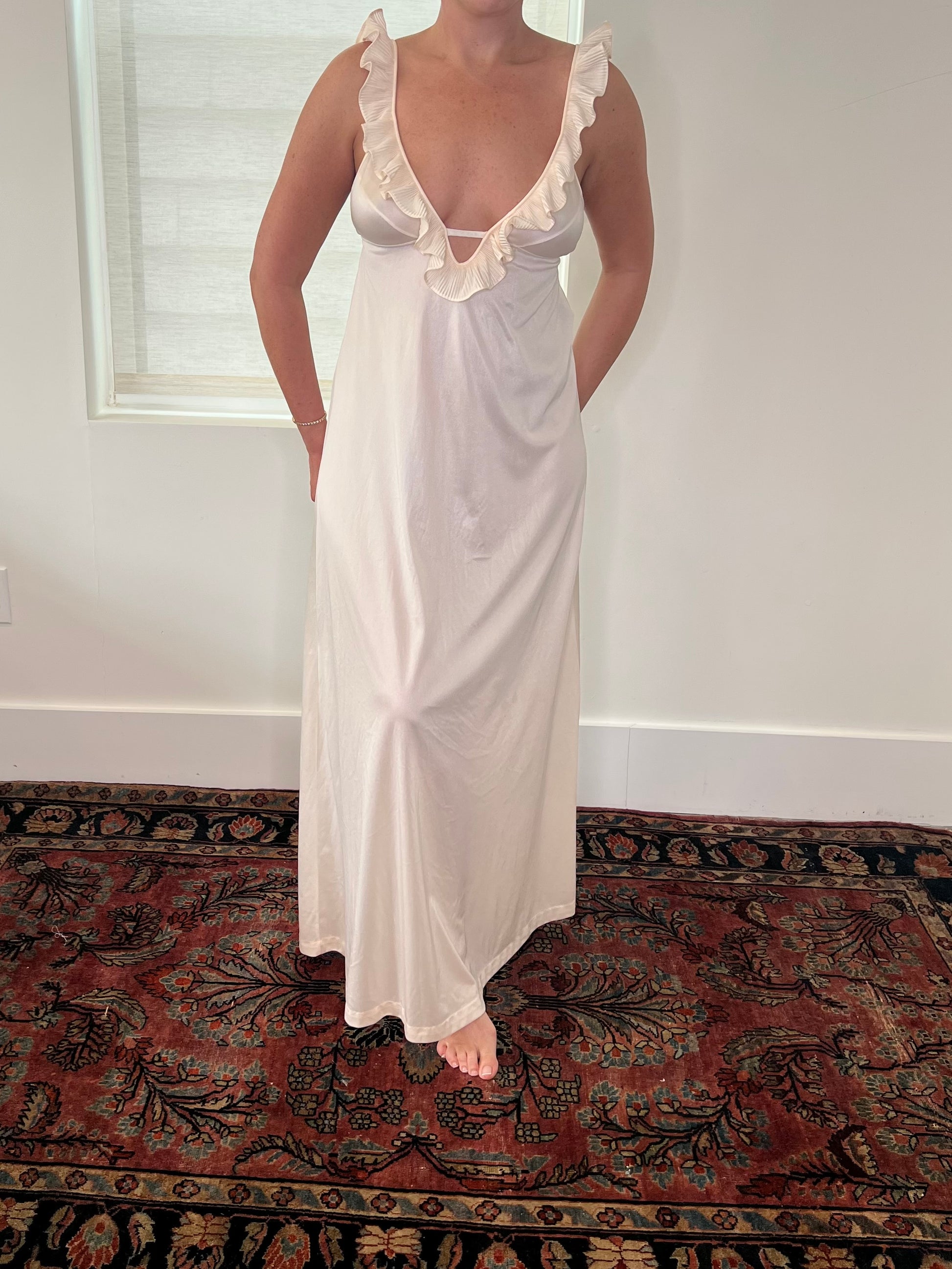 60s Ruffle Maxi Dress