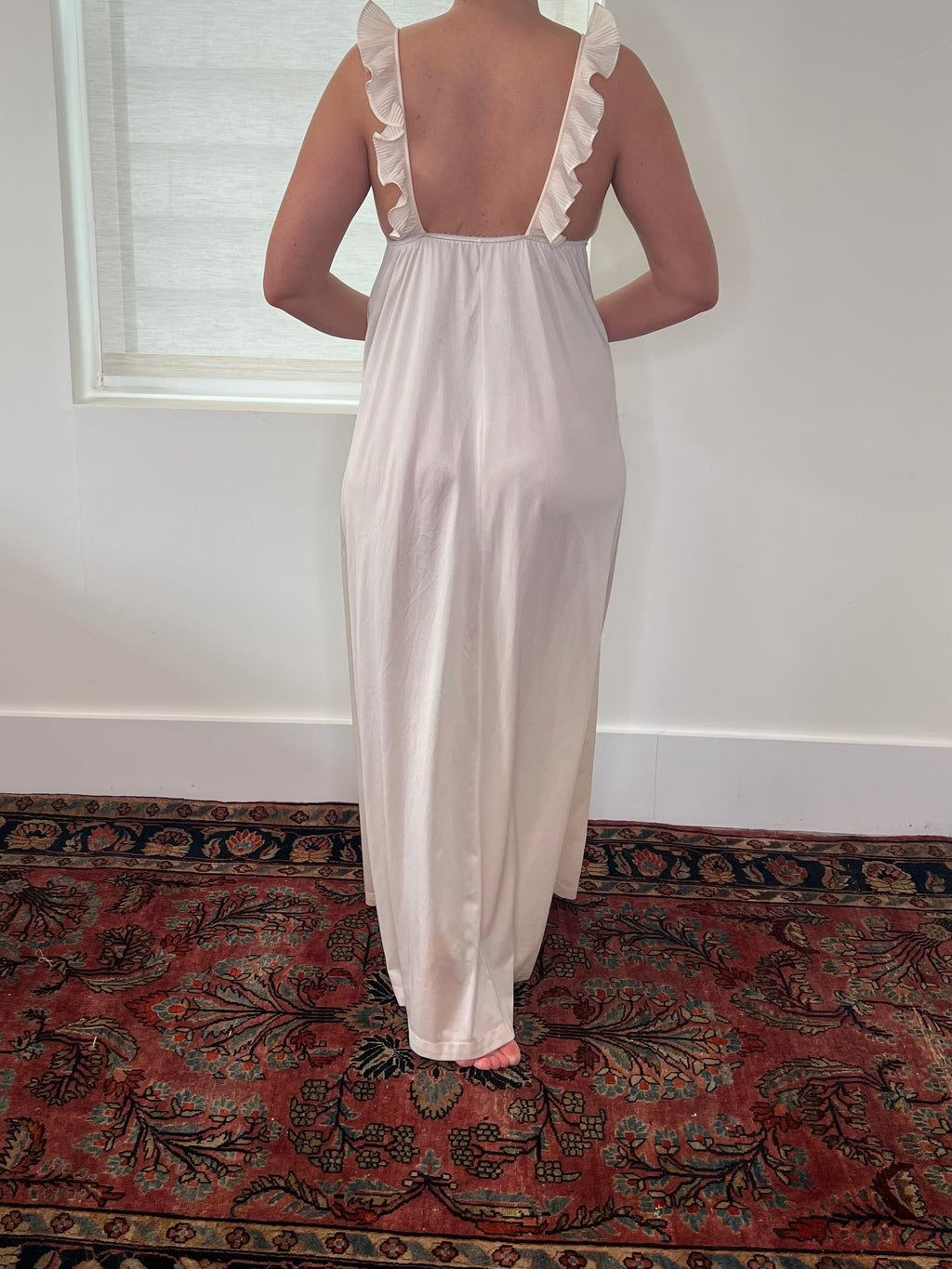 60s Ruffle Maxi Dress