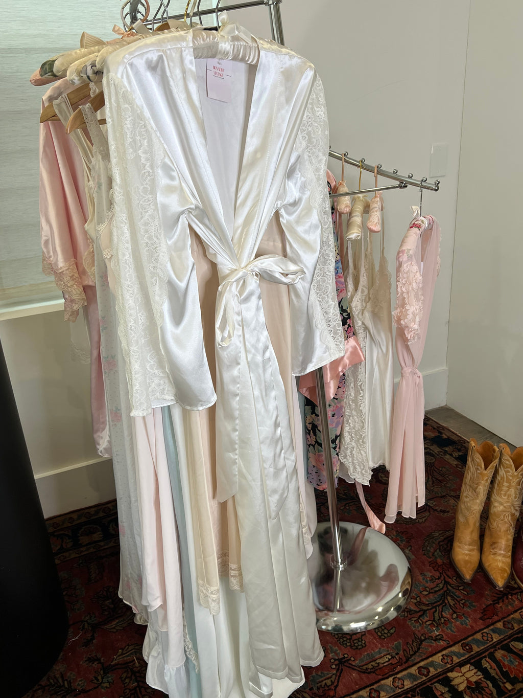 90s White Bridal Robe