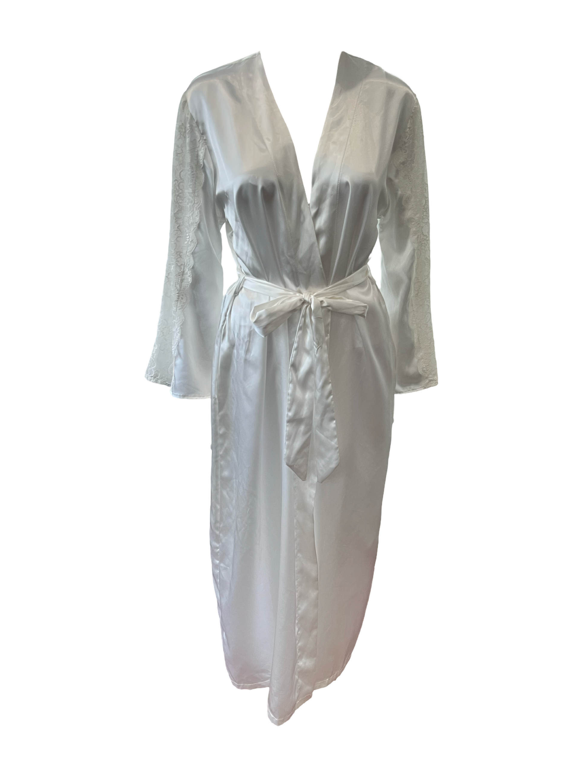 90s White Bridal Robe