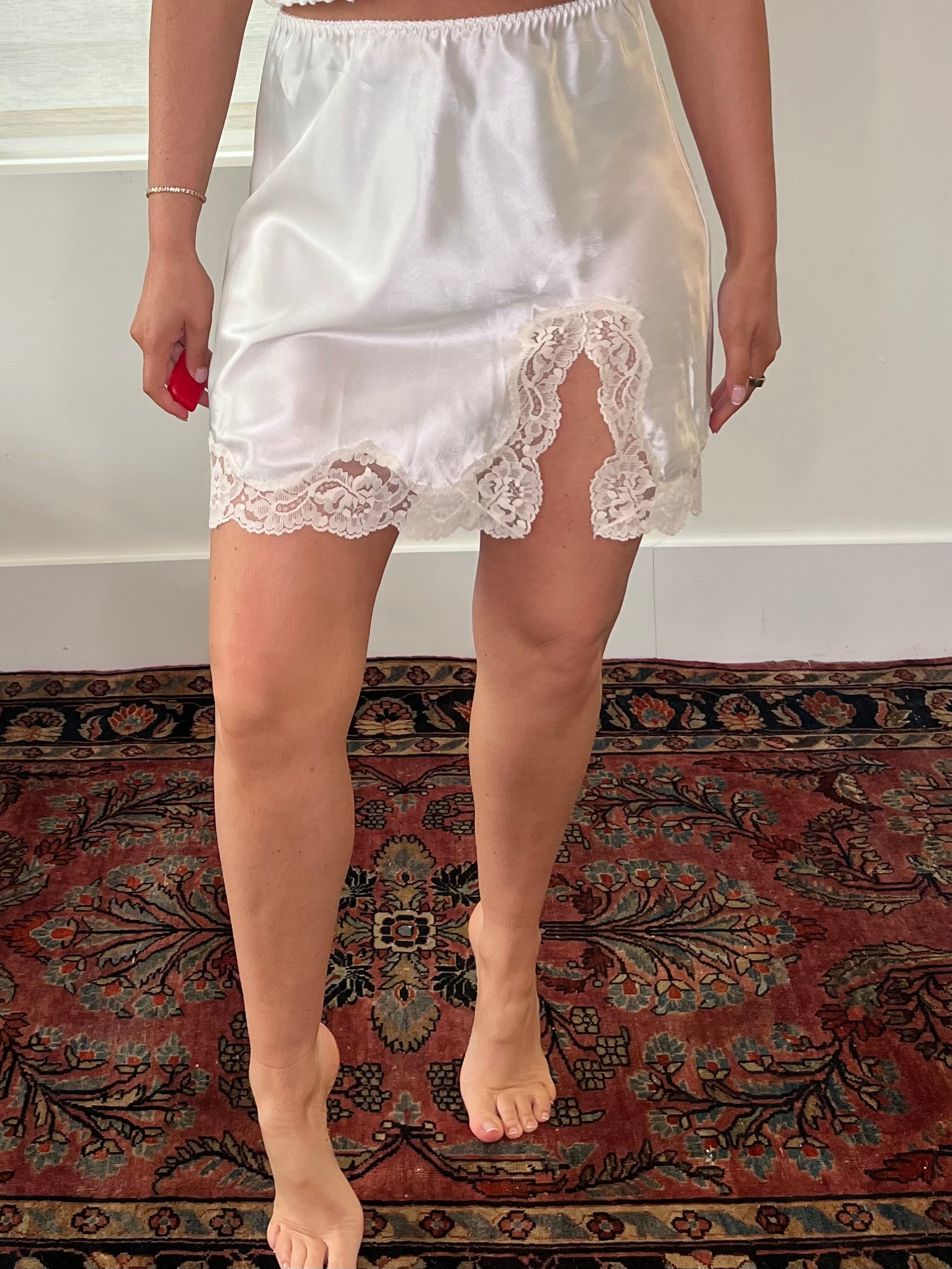 80s Silky Mini Skirt