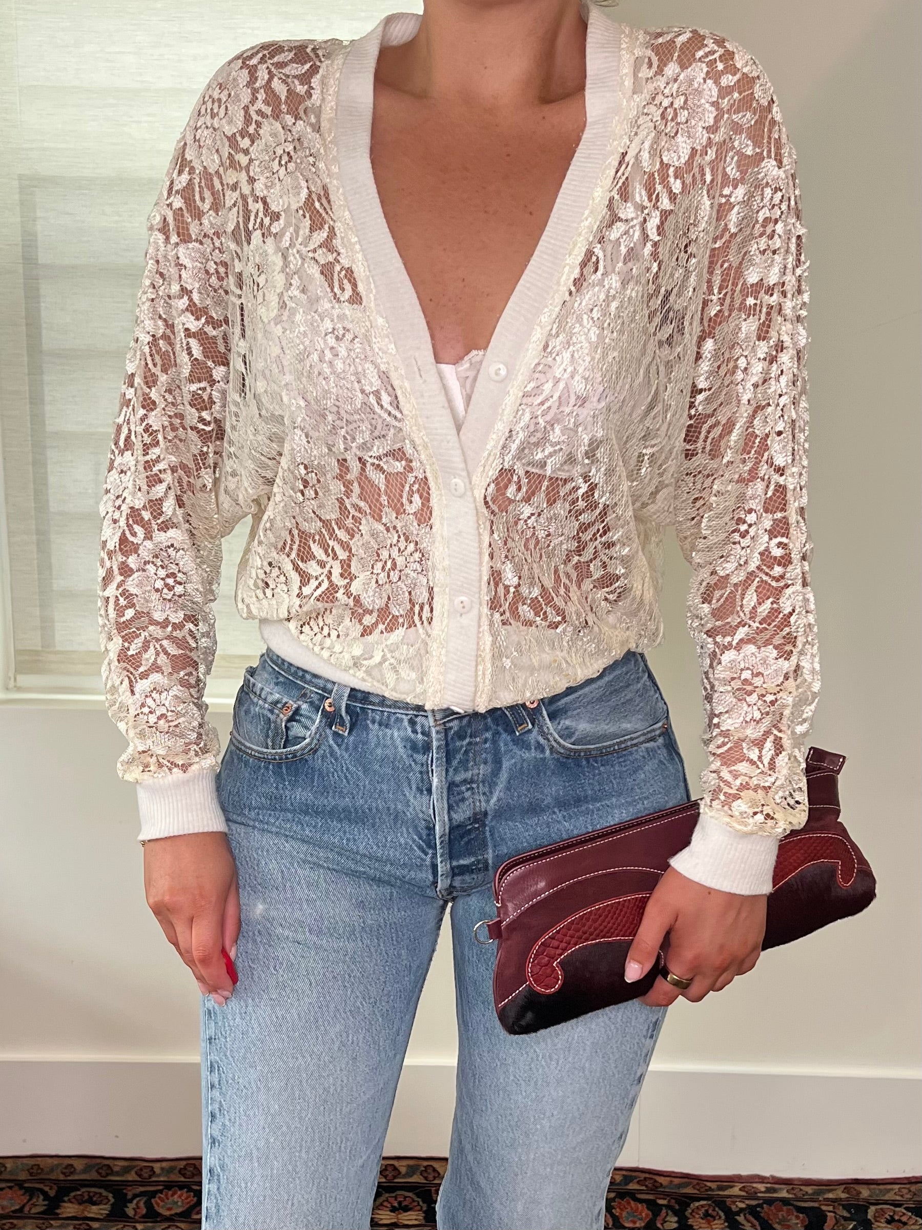 Late 90s/Early 2000s Lace Cardigan