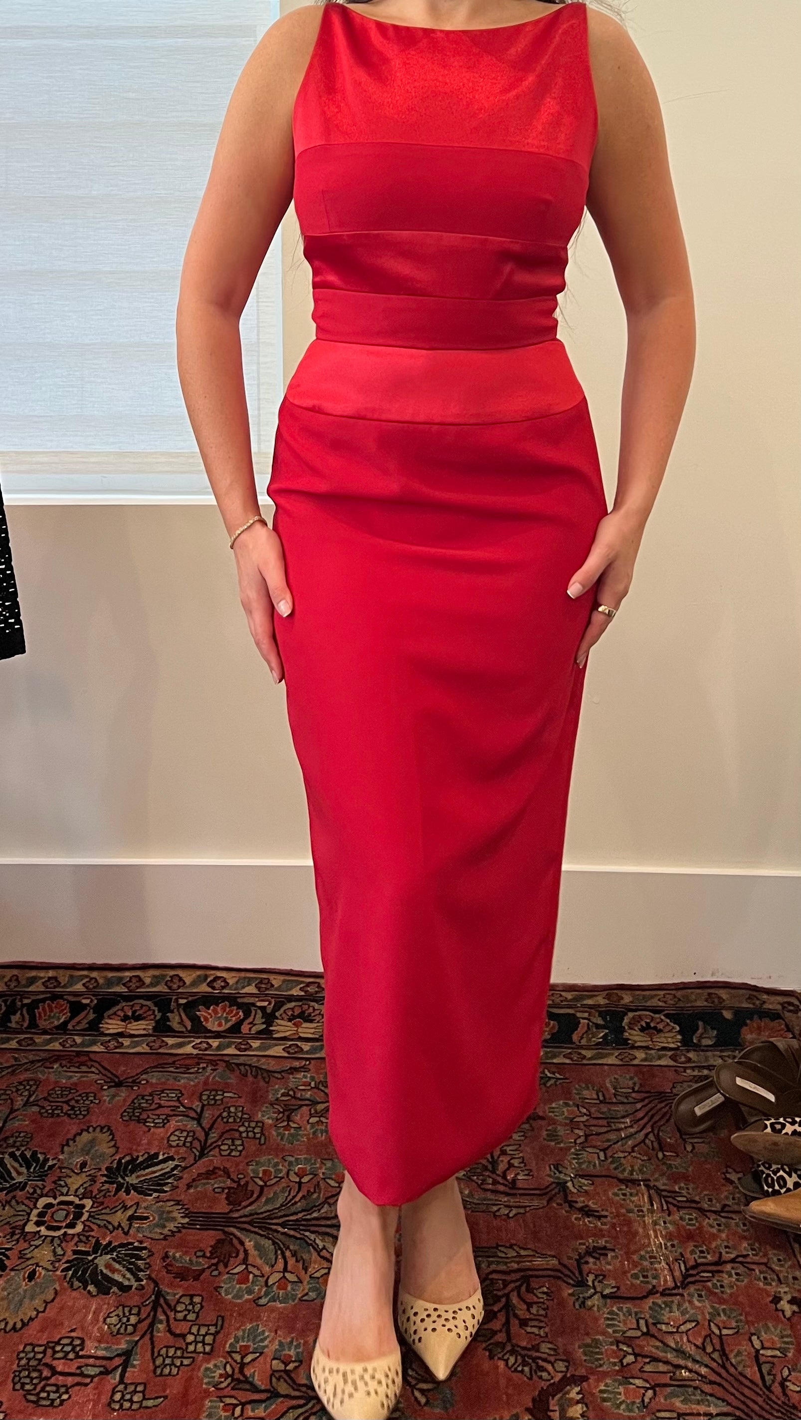 Early 2000s Red Cache Cocktail Dress Bonafide Vintage Early 2000s Red Cache Cocktail Dress Bonafide Vintage