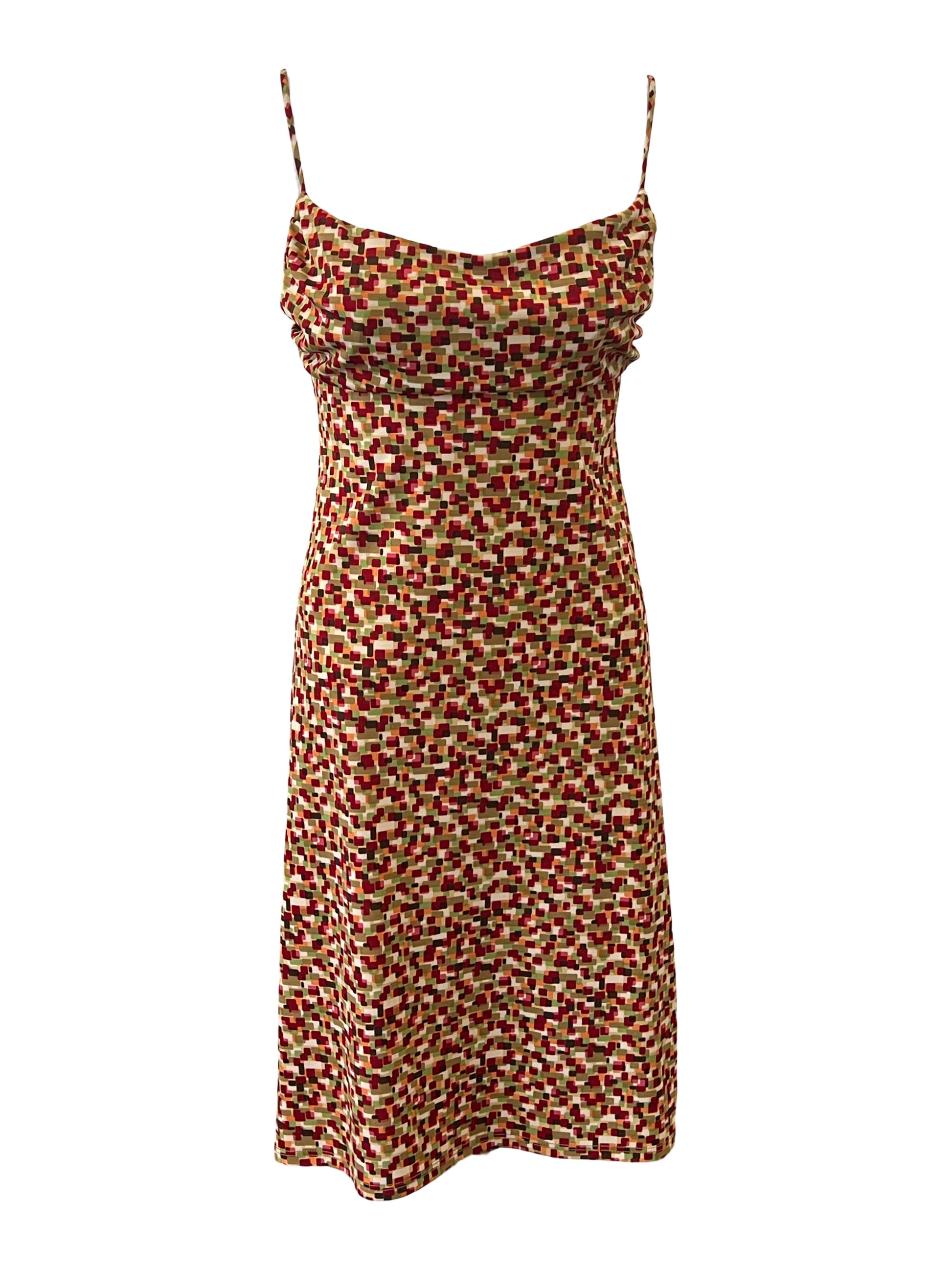 Early 2000s BCBG Midi Dress 70s Print