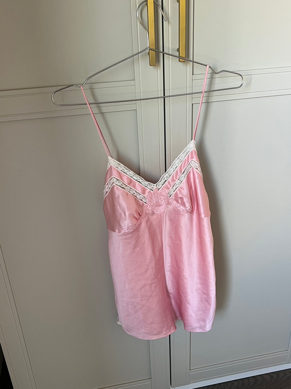 80s Romantic Pink Lace Teddy