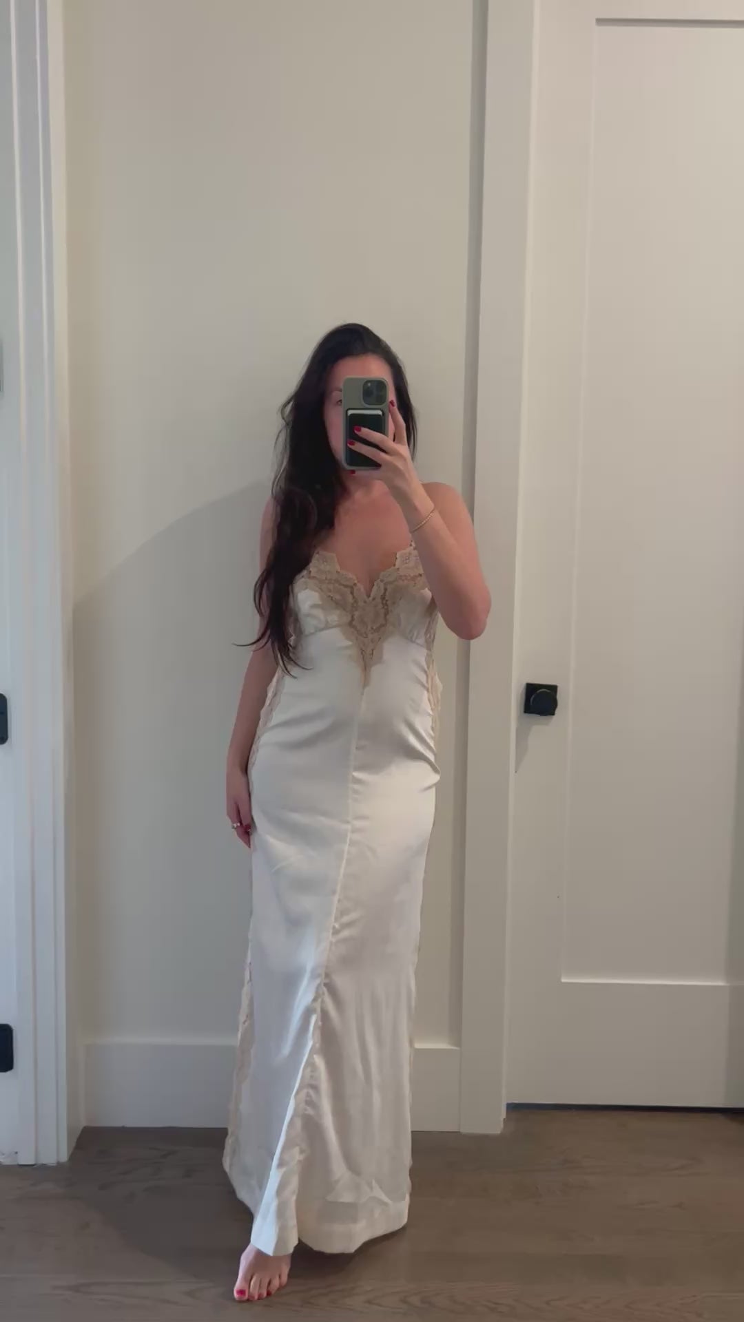 60s/70s Romantic Lace Maxi Dress